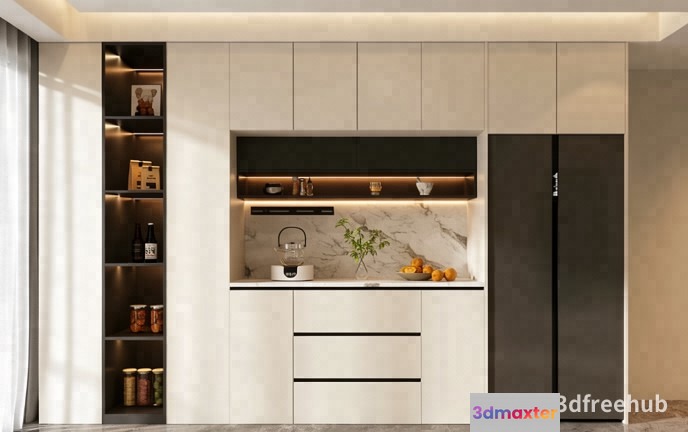 Modern Kitchen 3D Model - 22971 - VRAY Render