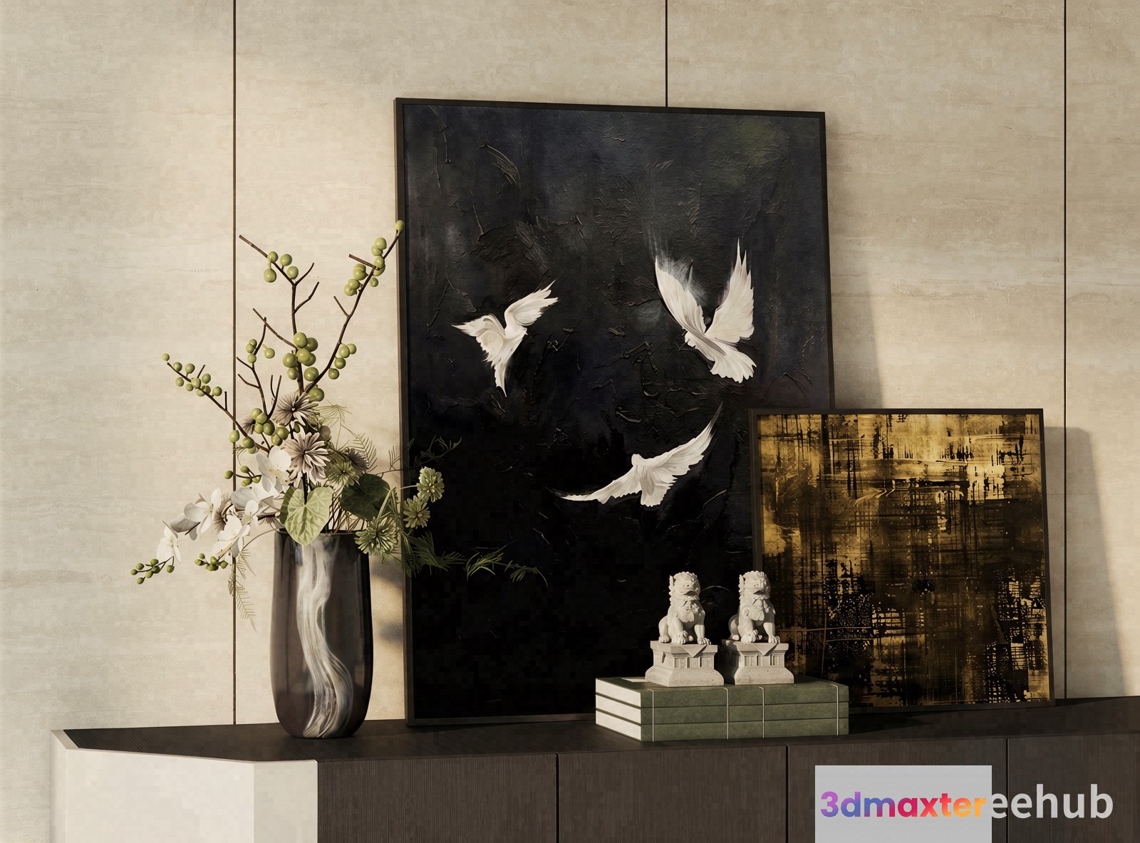 A Modern Living Room 3D Model - 23637 - VRAY Render