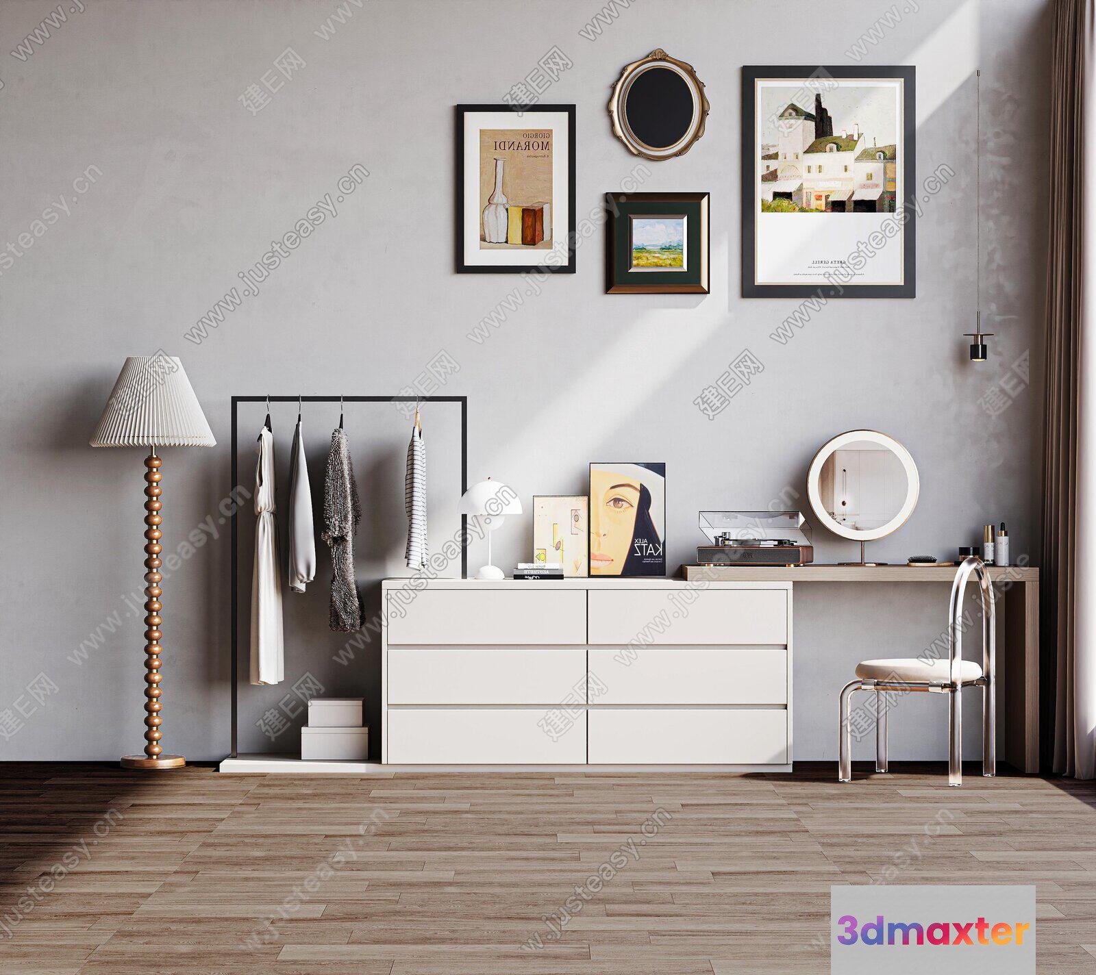 Modern Minimalist Decor 3D Model - 9307 - CORONA Render