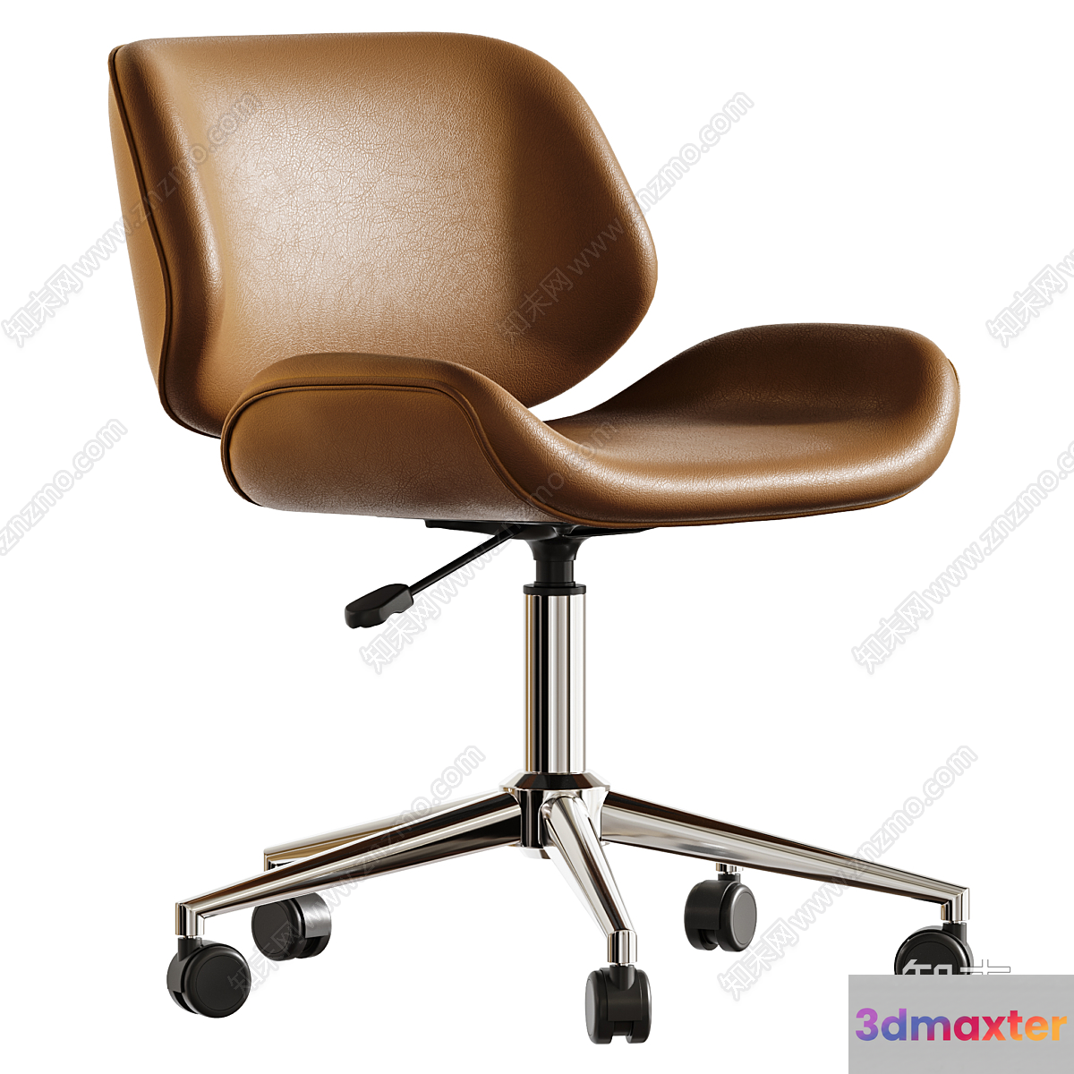 Brown Office Chair 3D Model - 9113 - VRAY Render