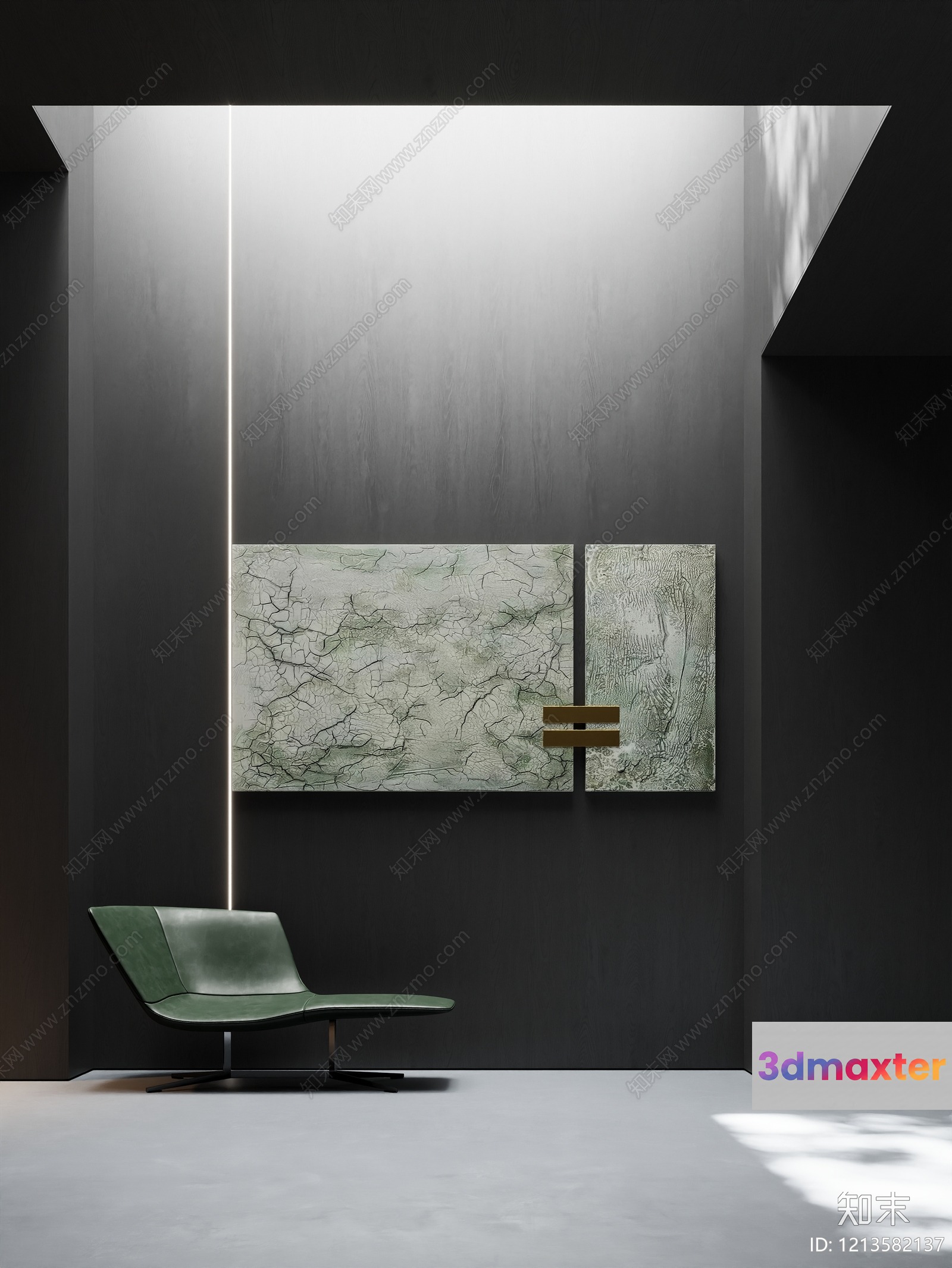 Modern Art Piece 3D Model - 15501 - VRAY Render