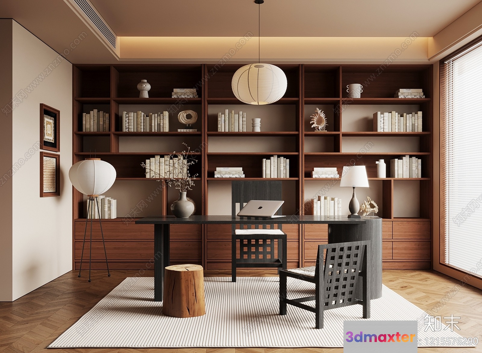 A Modern Home Office 3D Model - 10973 - VRAY Render