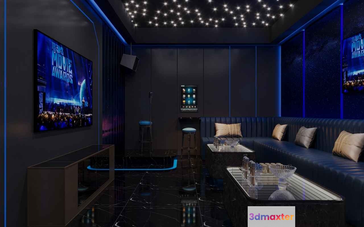 Modern Entertainment Room 3D Model - 6967 - CORONA Render