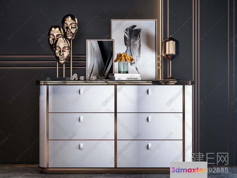 Modern Dresser 3D Model - 3164 - VRAY Render