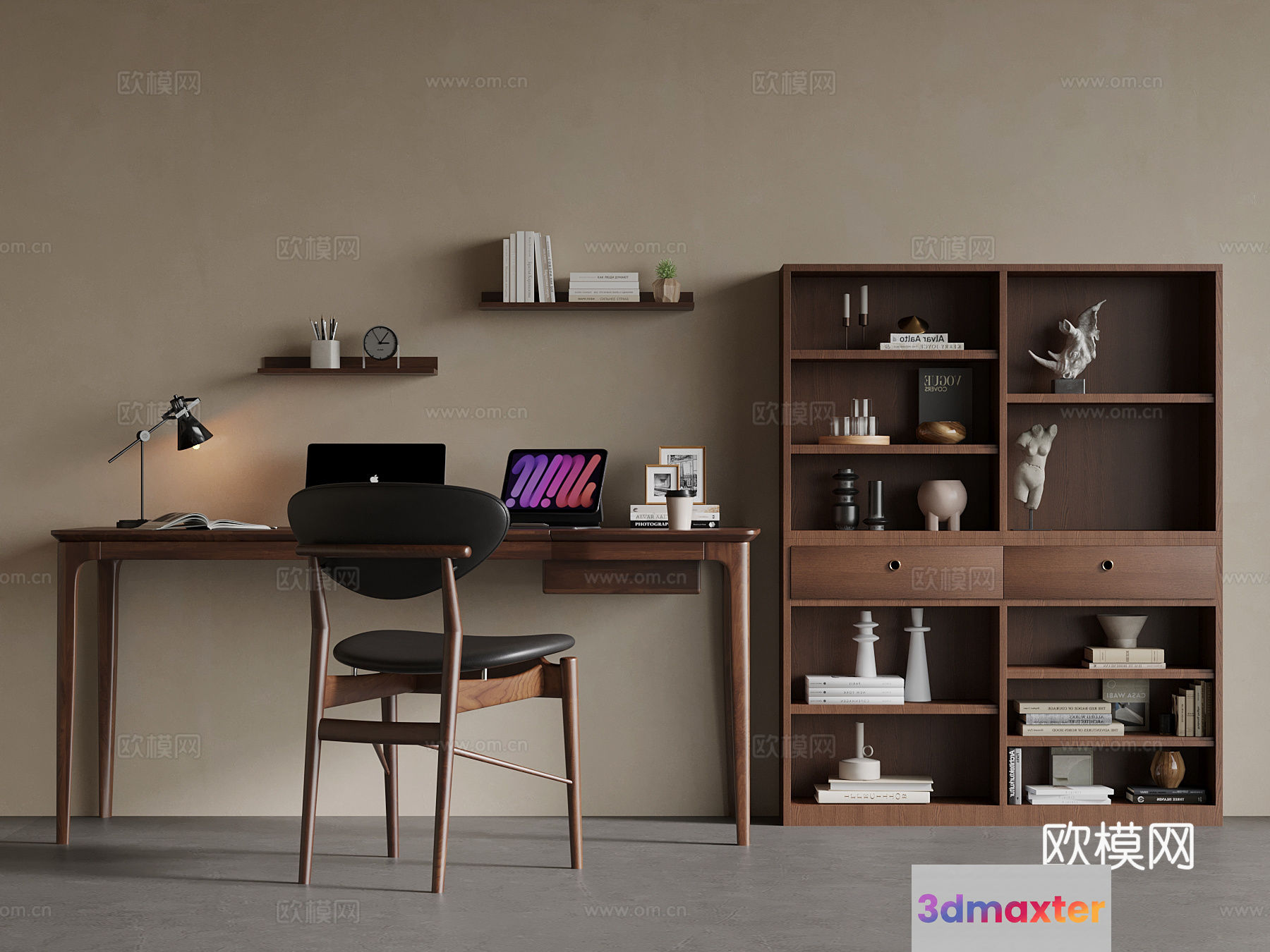 A Home Office Setup 3D Model - 4900 - VRAY Render
