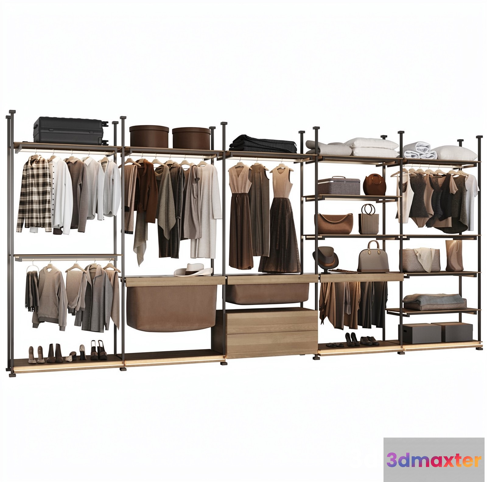 Modern Closet System 3D Model - 19310 - VRAY Render