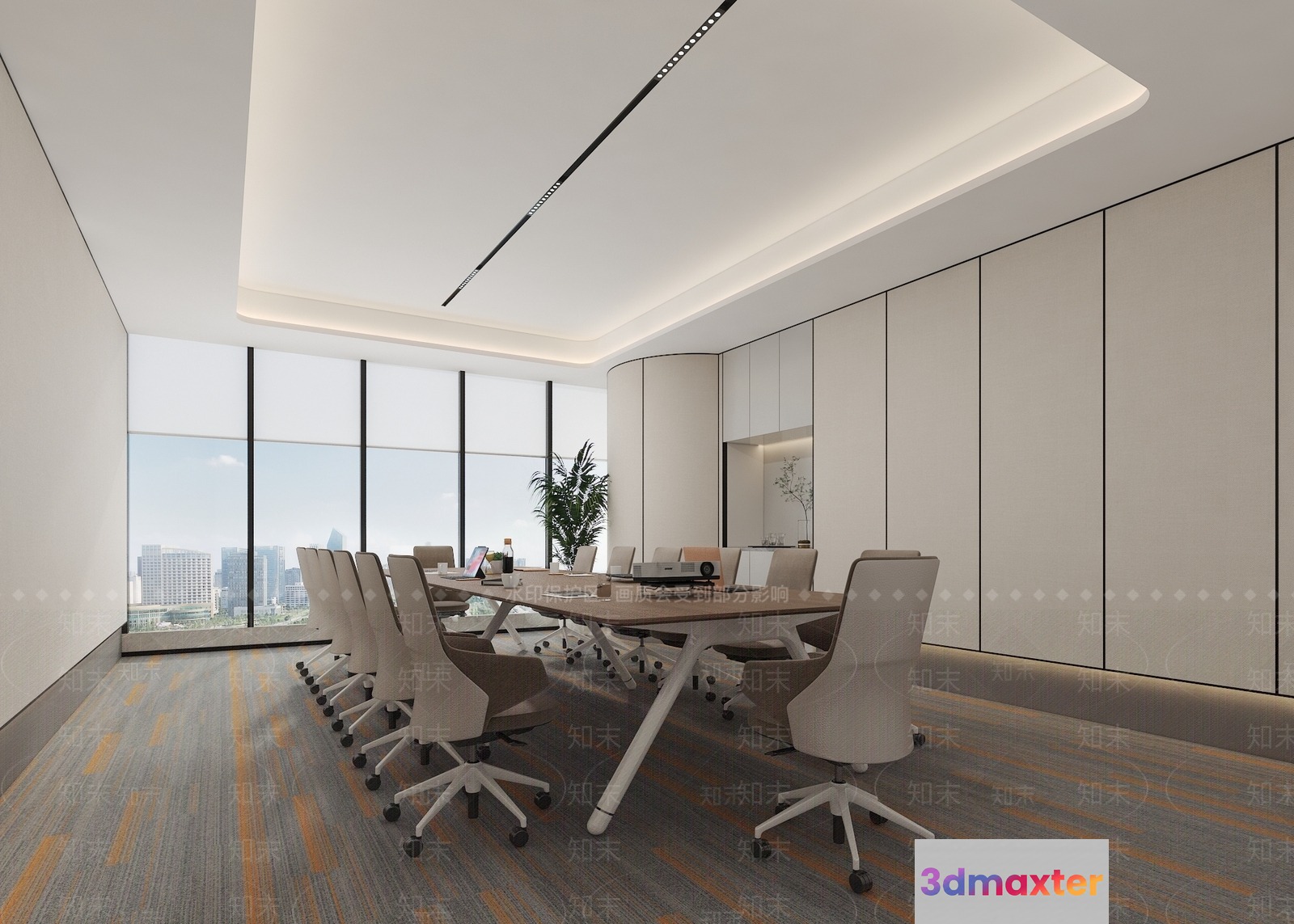 Modern Conference Room 3D Model - 1032 - VRAY Render