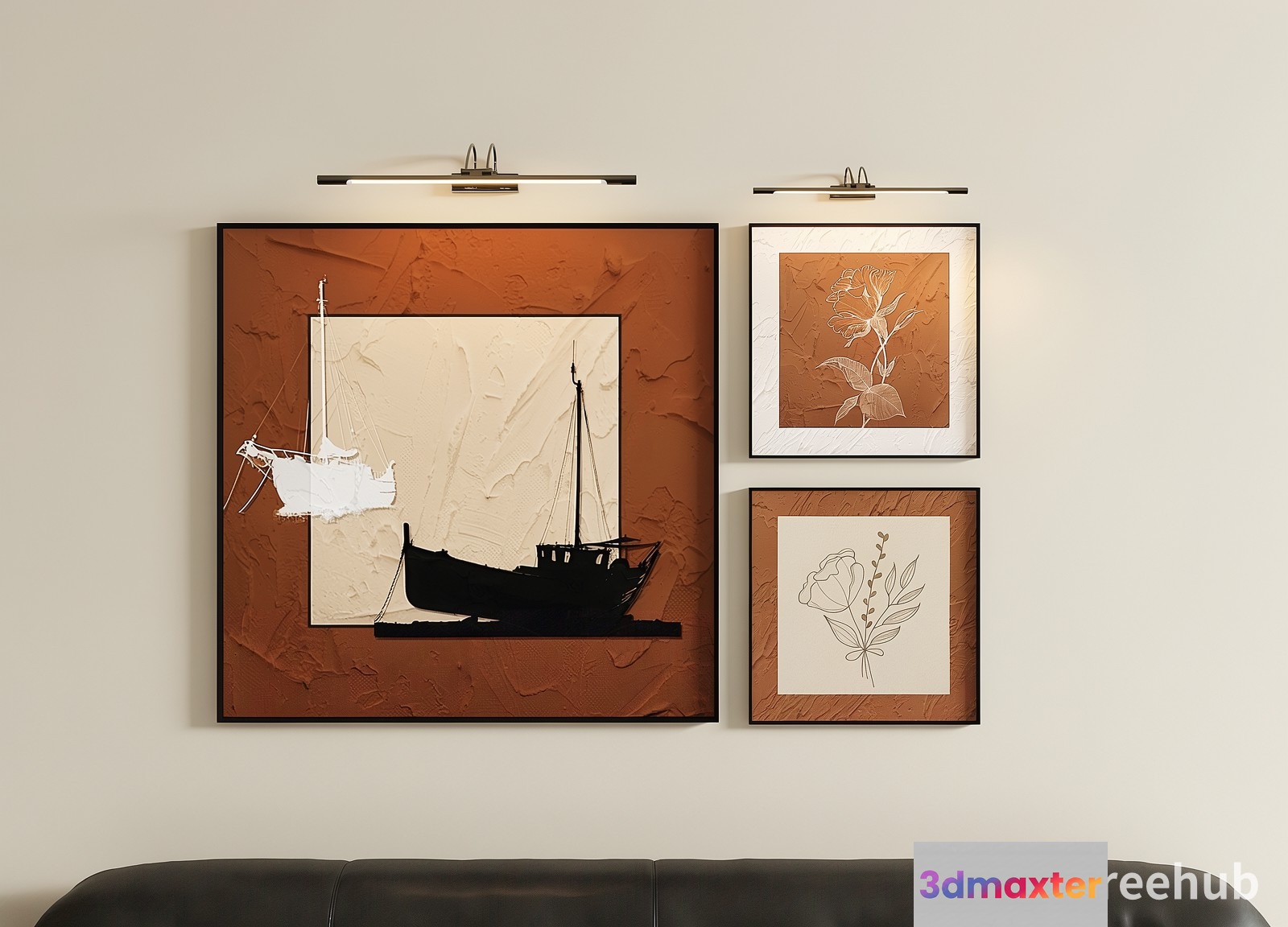 Artwork On Wall 3D Model - 19861 - VRAY Render