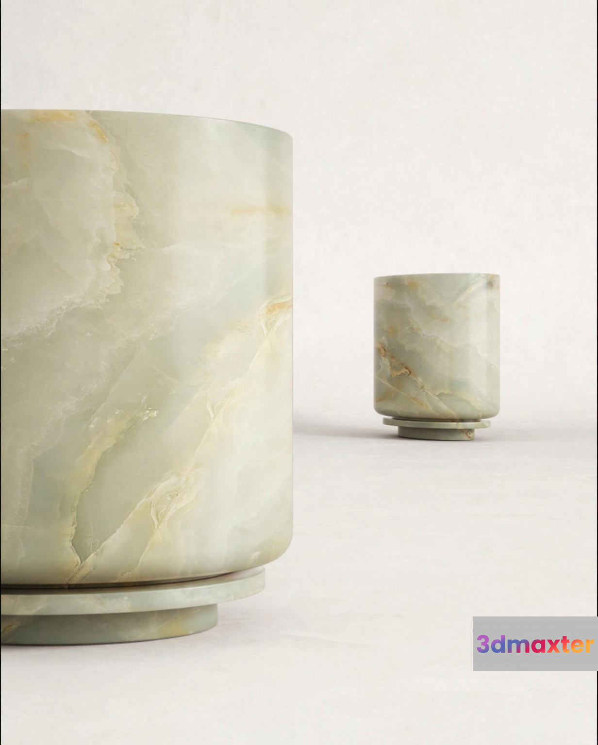 A Marble Planter 3D Model - 8891 - VRAY Render