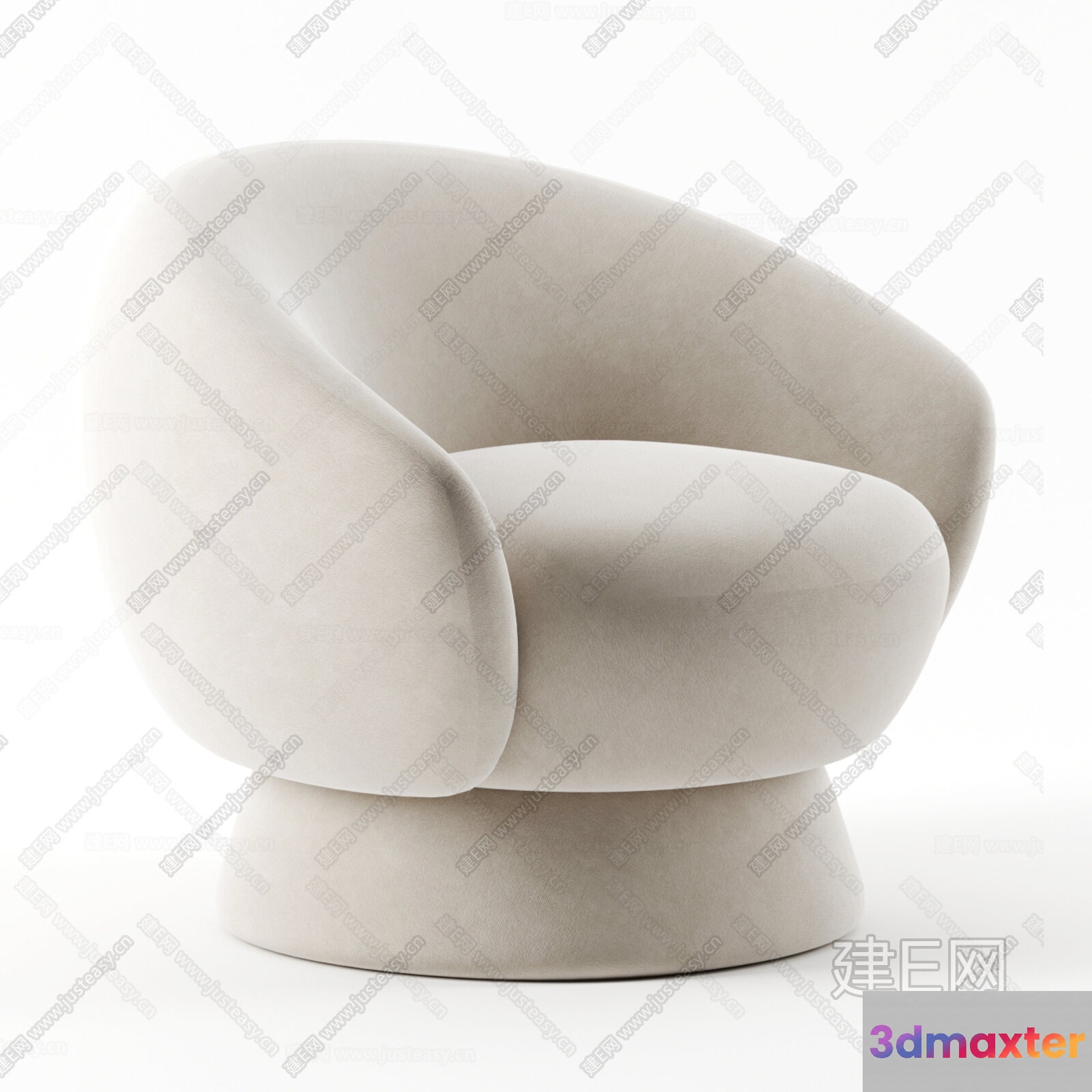 Modern White Chair 3D Model - 15719 - VRAY Render