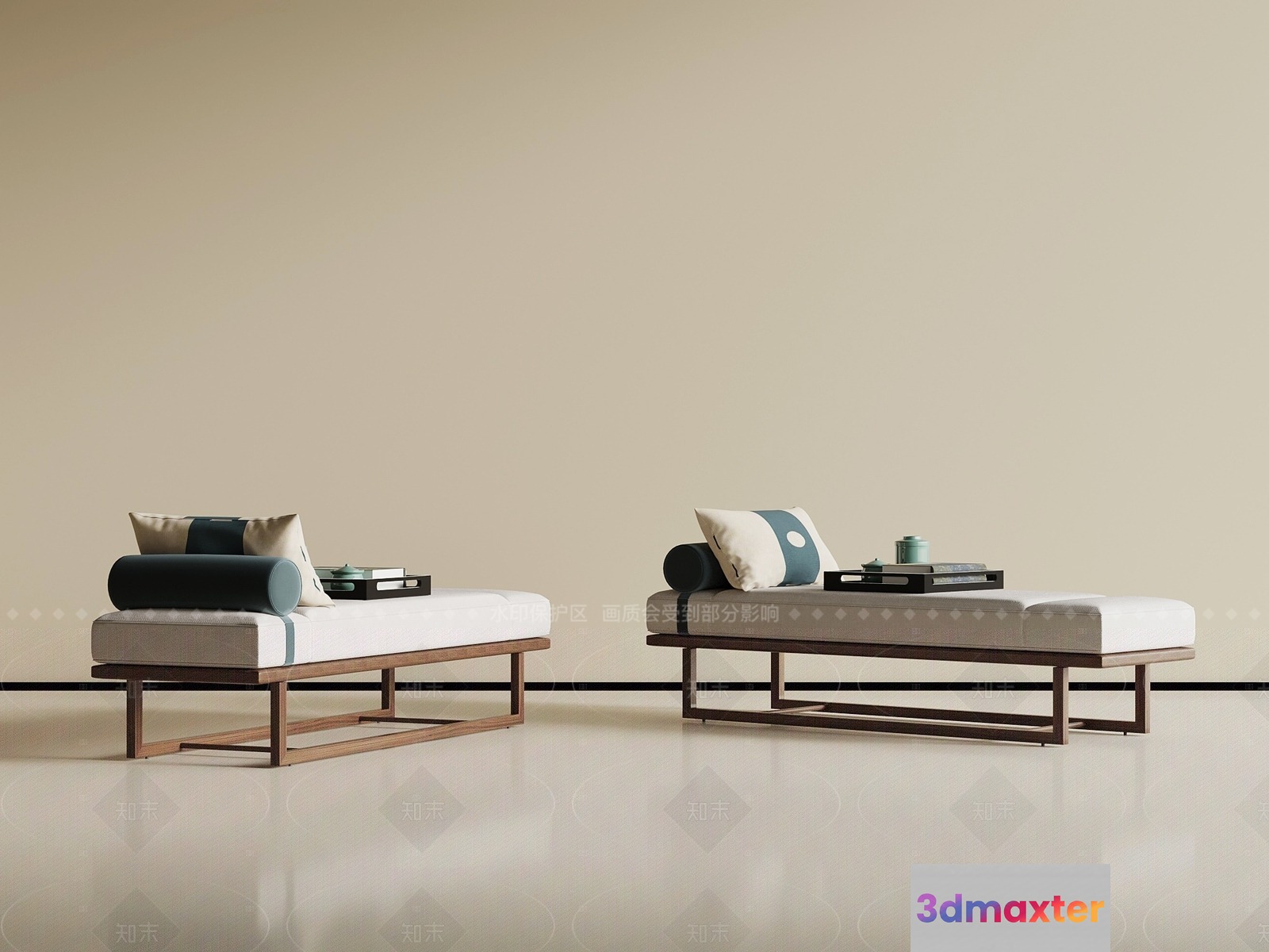Modern Daybeds 3D Model - 10923 - VRAY Render