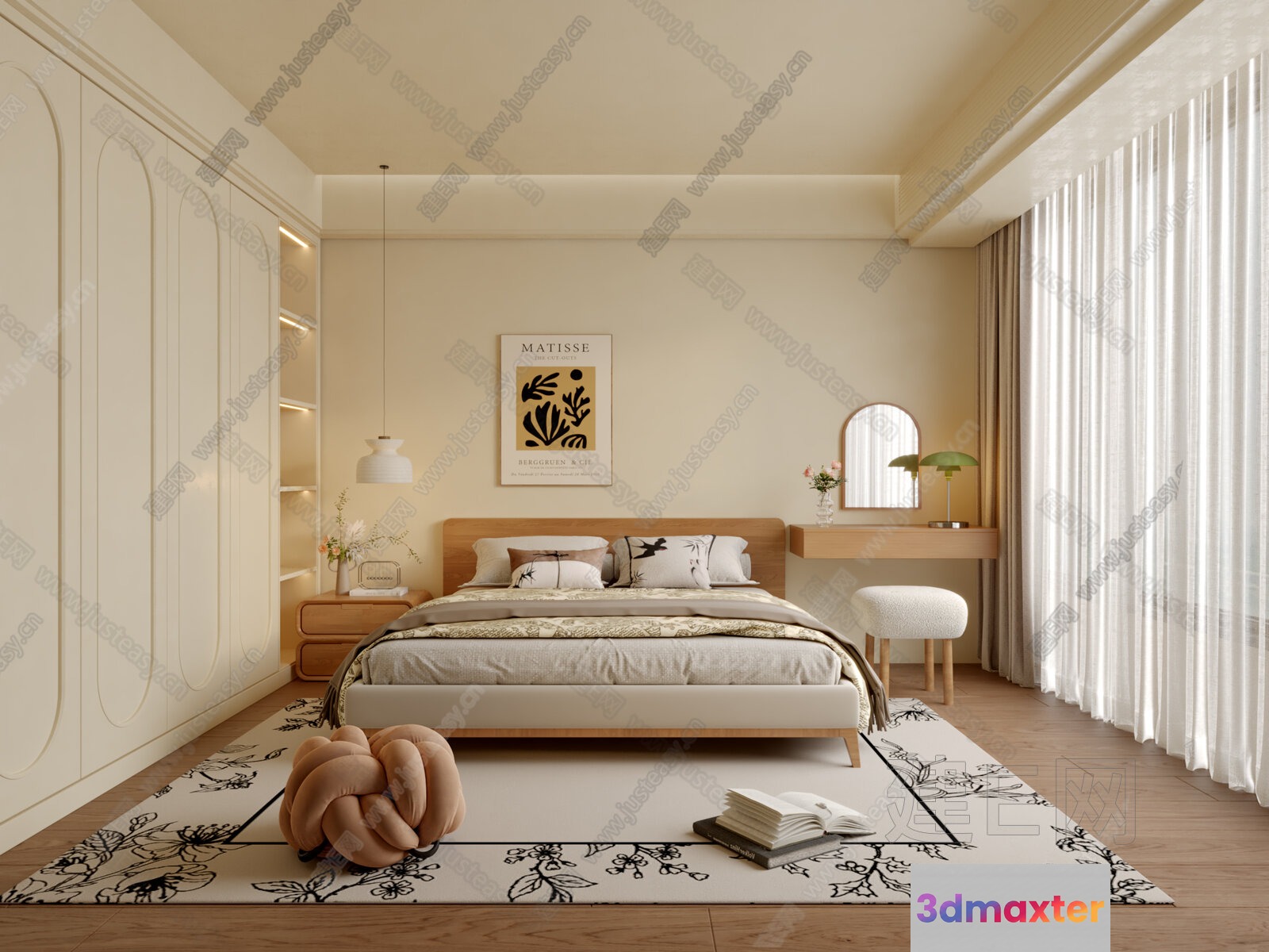 Cozy Bedroom 3D Model - 22491 - VRAY Render