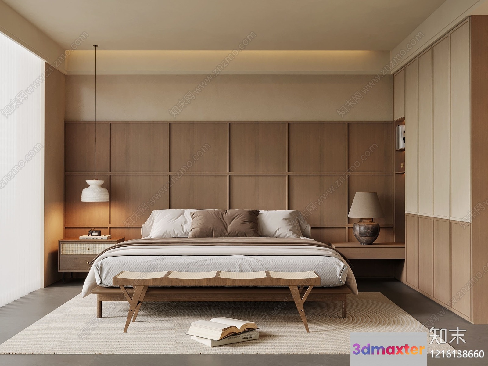 Cozy Bedroom 3D Model - 15374 - VRAY Render