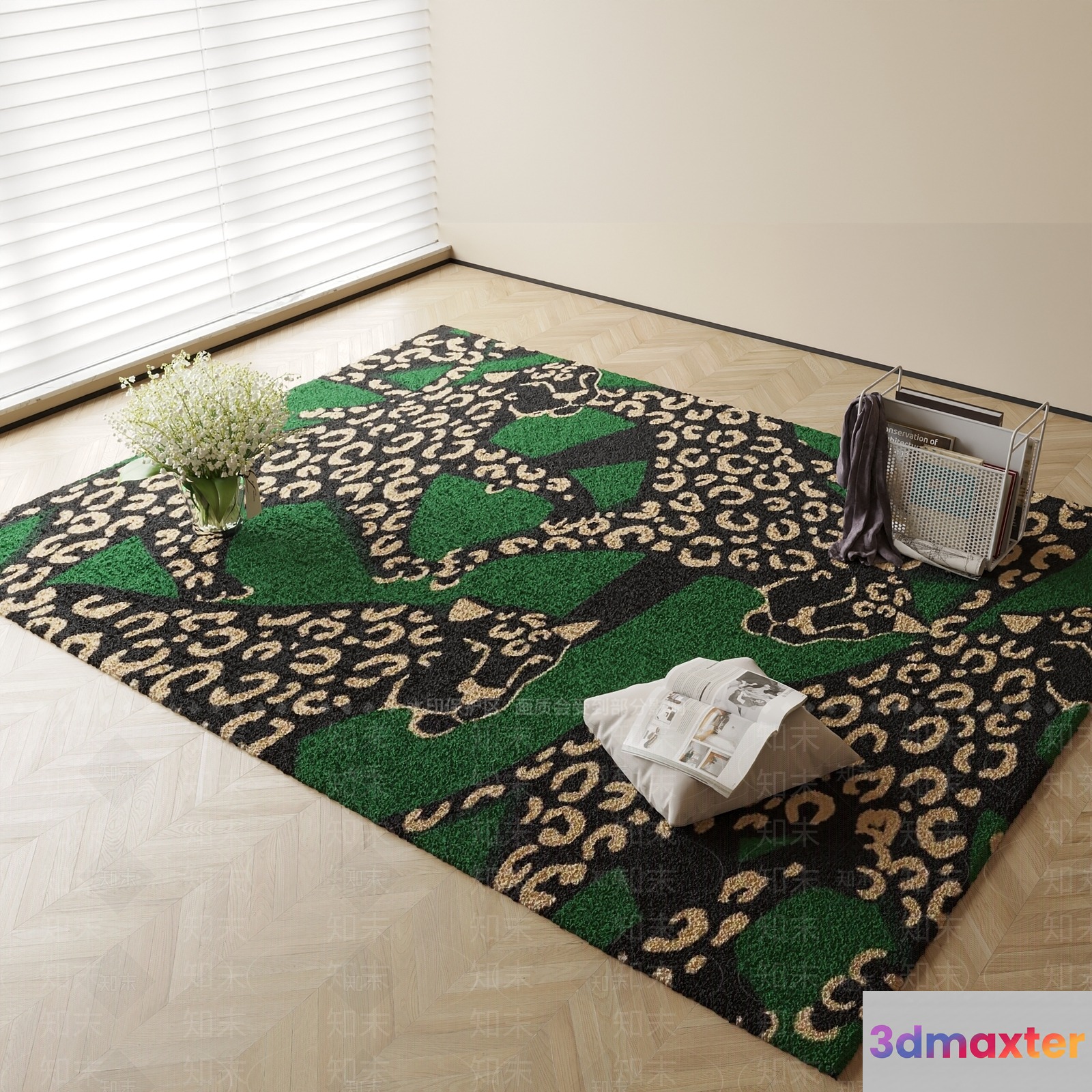 A Leopard-Print Rug 3D Model - 4129 - VRAY Render