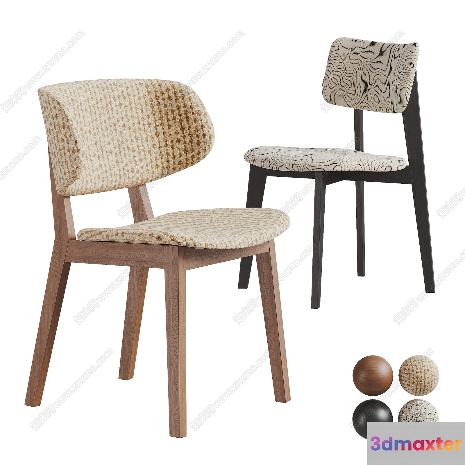 Wooden Dining Chairs 3D Model - 15529 - VRAY Render