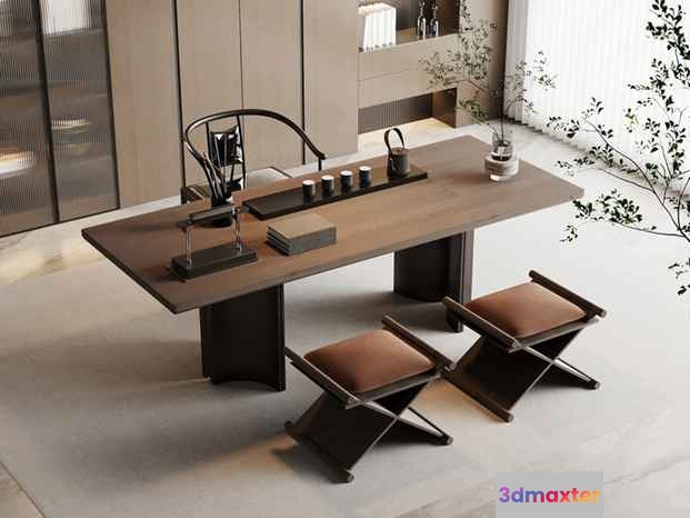 Modern Office Desk 3D Model - 11088 - VRAY Render