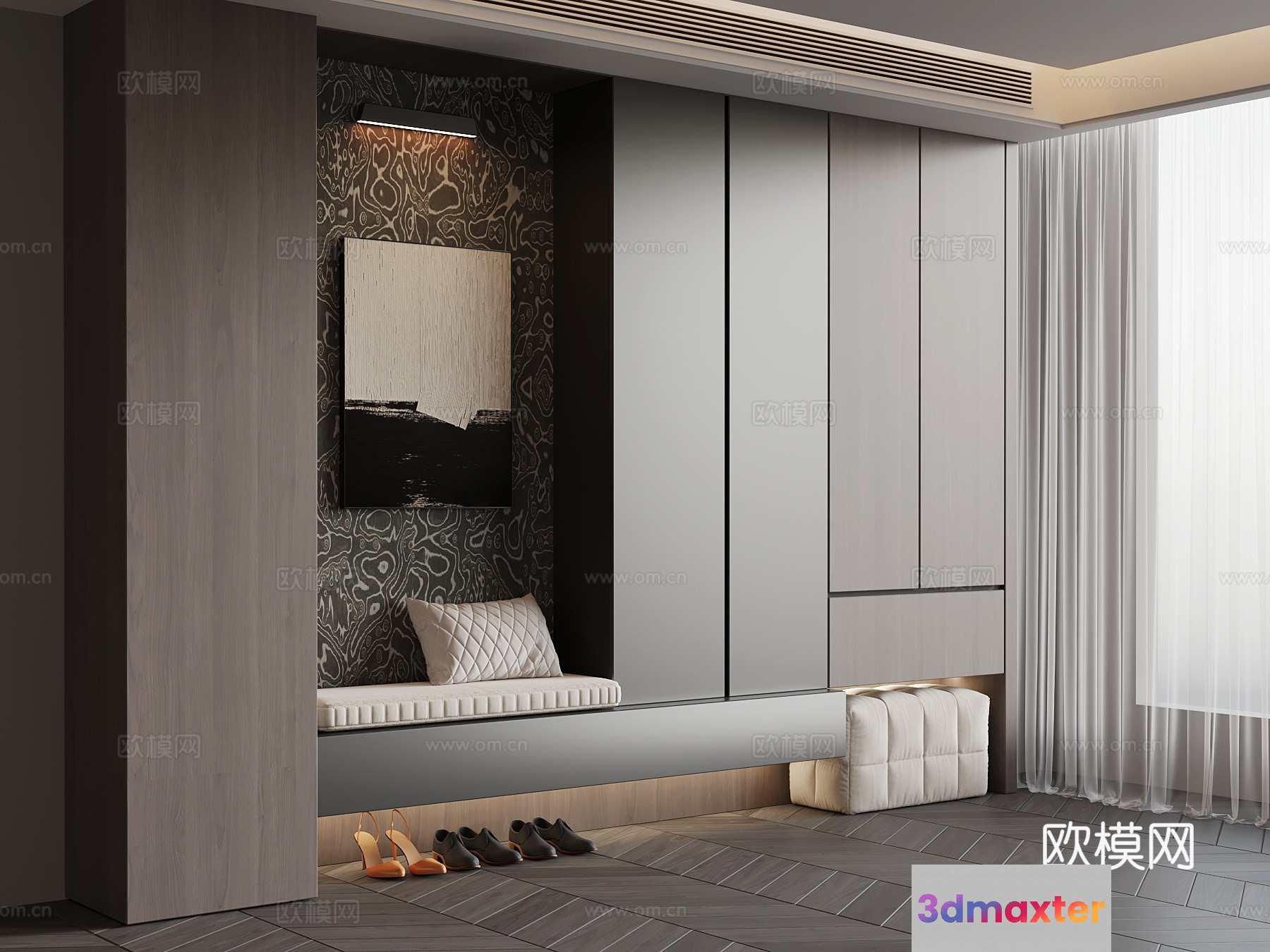 Modern Living Room 3D Model - 14954 - VRAY Render