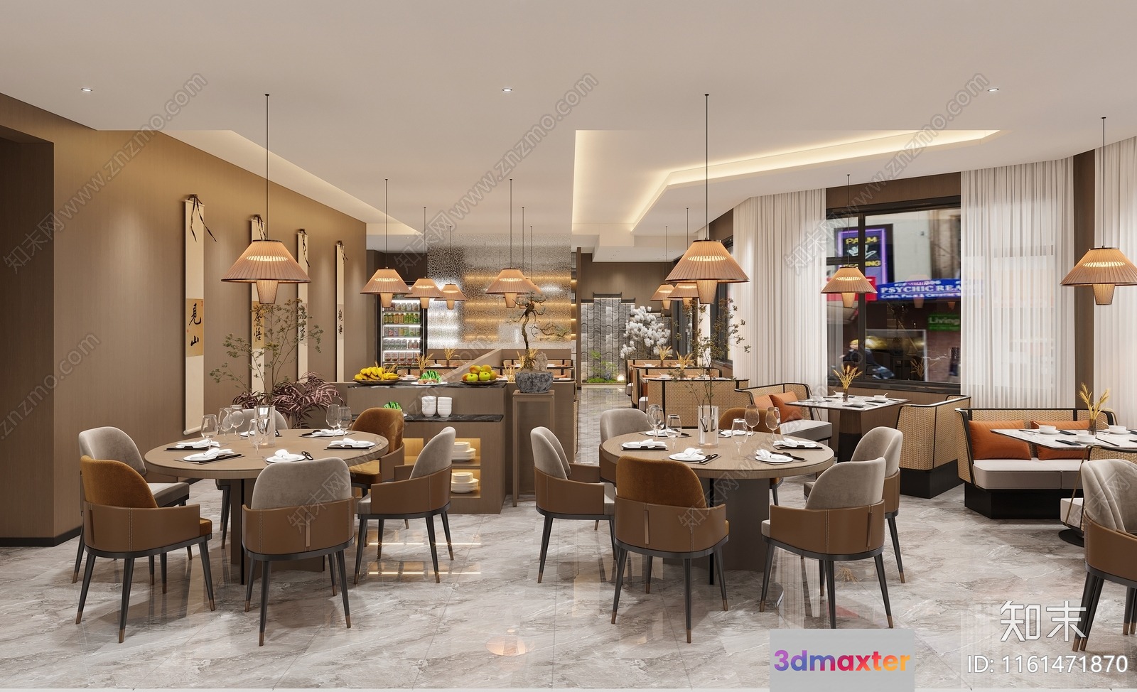 Modern Dining Room 3D Model - 2910 - VRAY Render