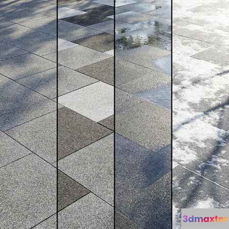 Gray Stone Floor 3D Model - 15564 - CORONA Render