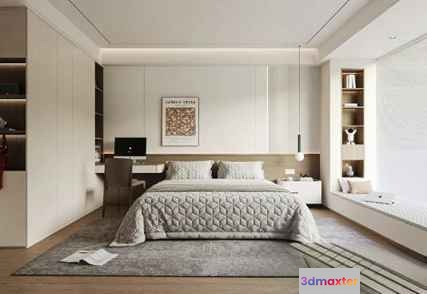 Cozy Bedroom 3D Model - 3033 - VRAY Render