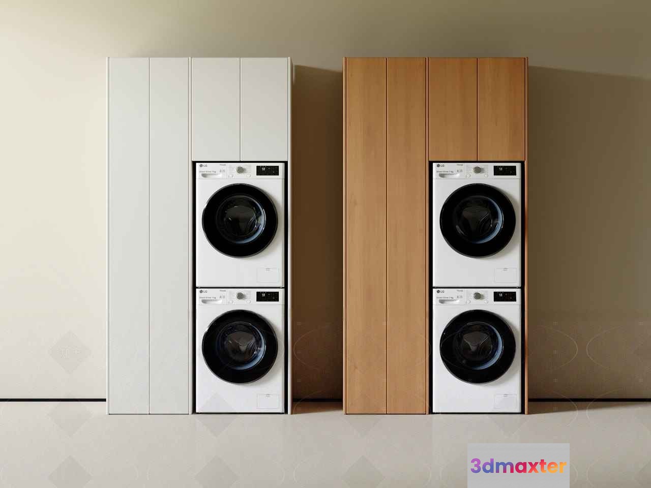Two Washing Machines 3D Model - 4166 - CORONA Render