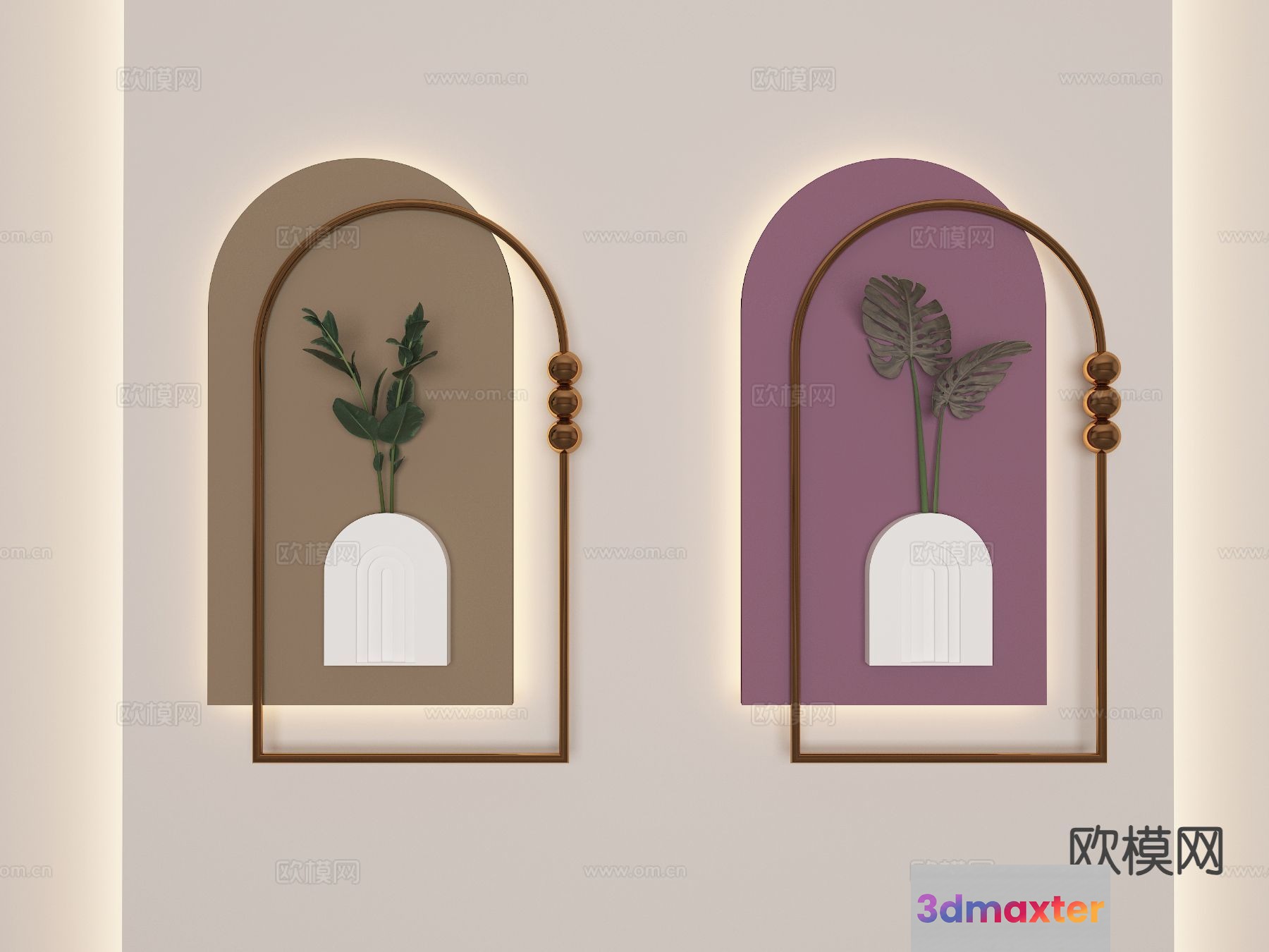 Cozy Modern Wall Decor 3D Model - 21831 - VRAY Render