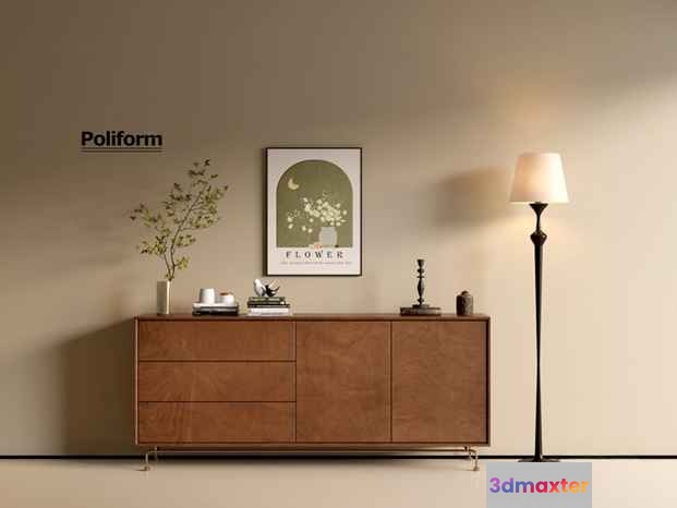 A Modern Sideboard 3D Model - 4606 - VRAY Render