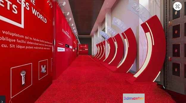 Red Carpet Walkway 3D Model - 12883 - VRAY Render