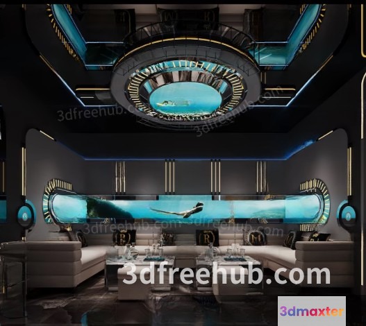 Modern Living Room 3D Model - 19635 - VRAY Render