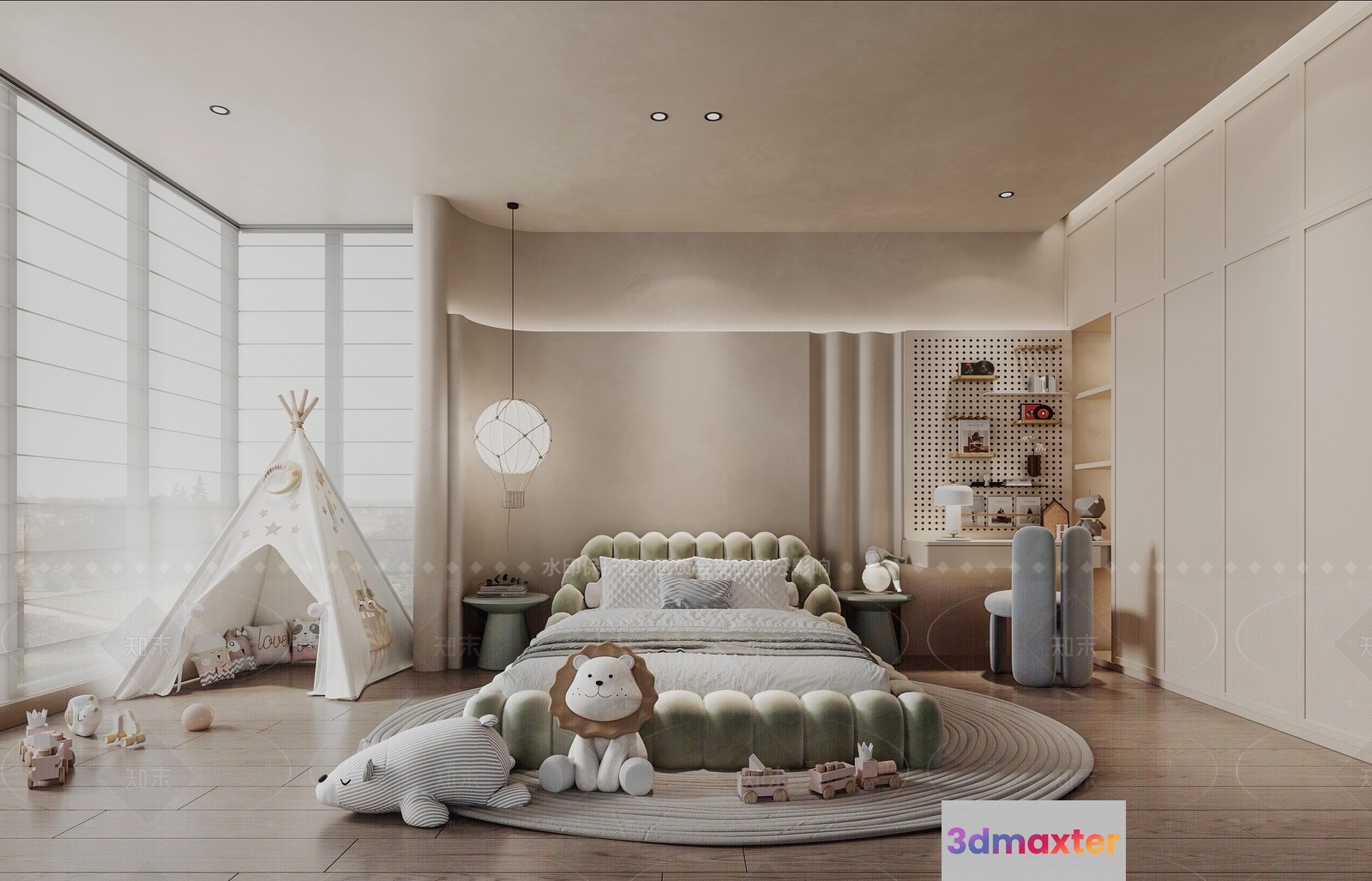 Cozy Children'S Bedroom 3D Model - 14471 - VRAY Render