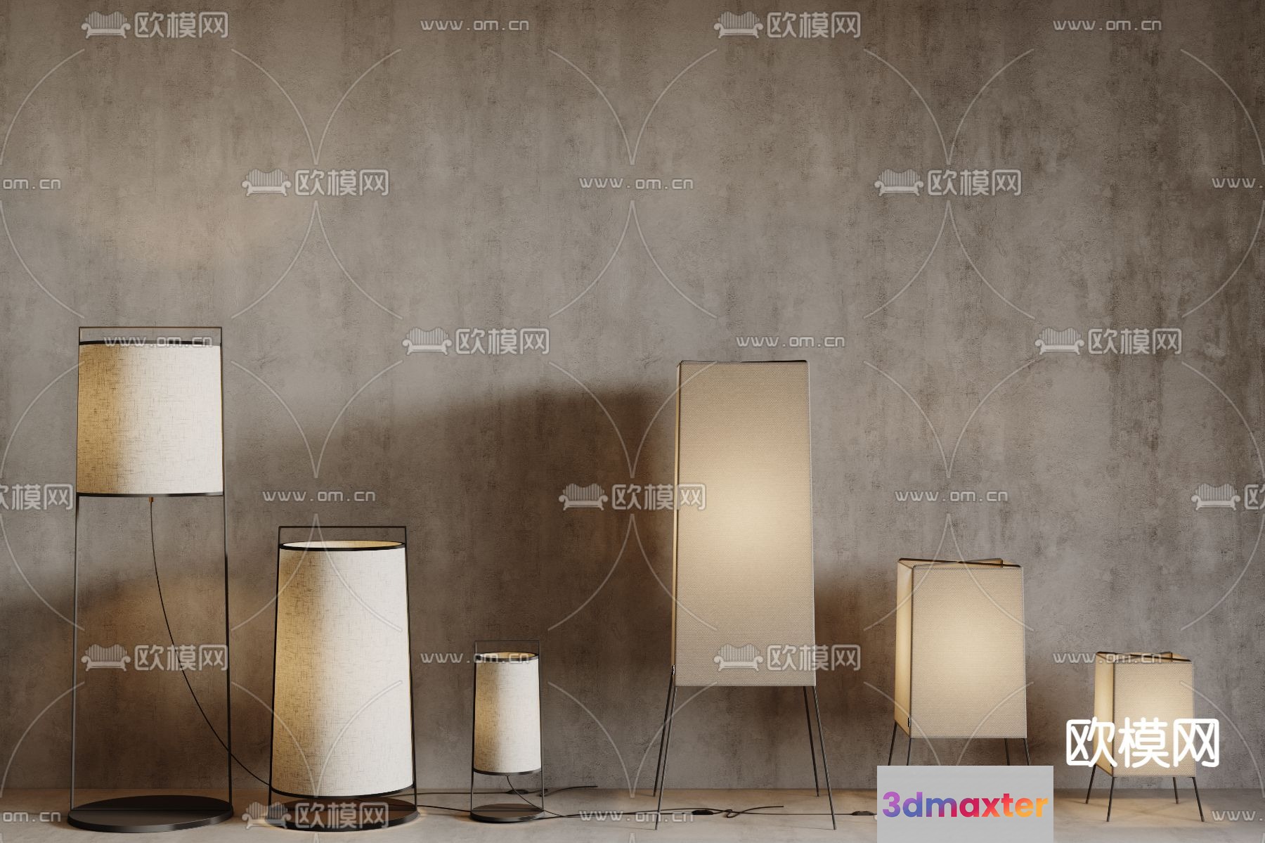 Modern Floor Lamps 3D Model - 3481 - VRAY Render
