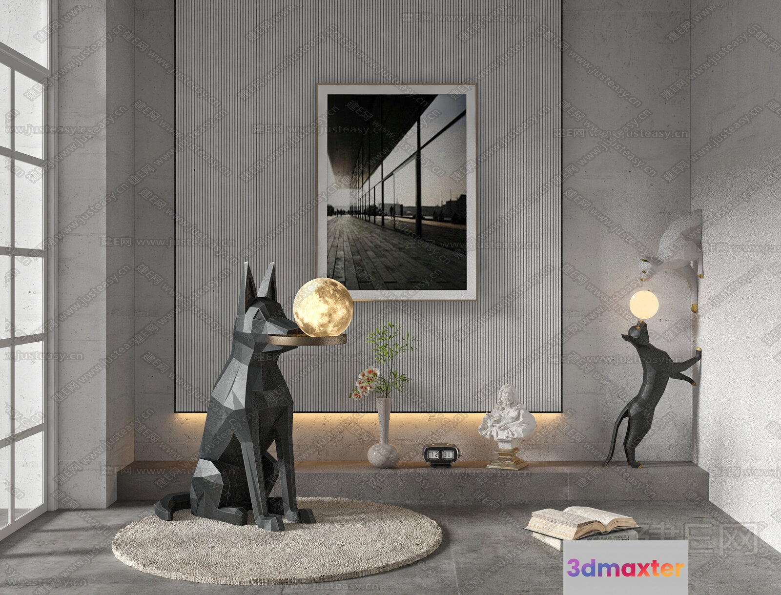 Modern Minimalist Interior Design 3D Model - 10802 - VRAY Render