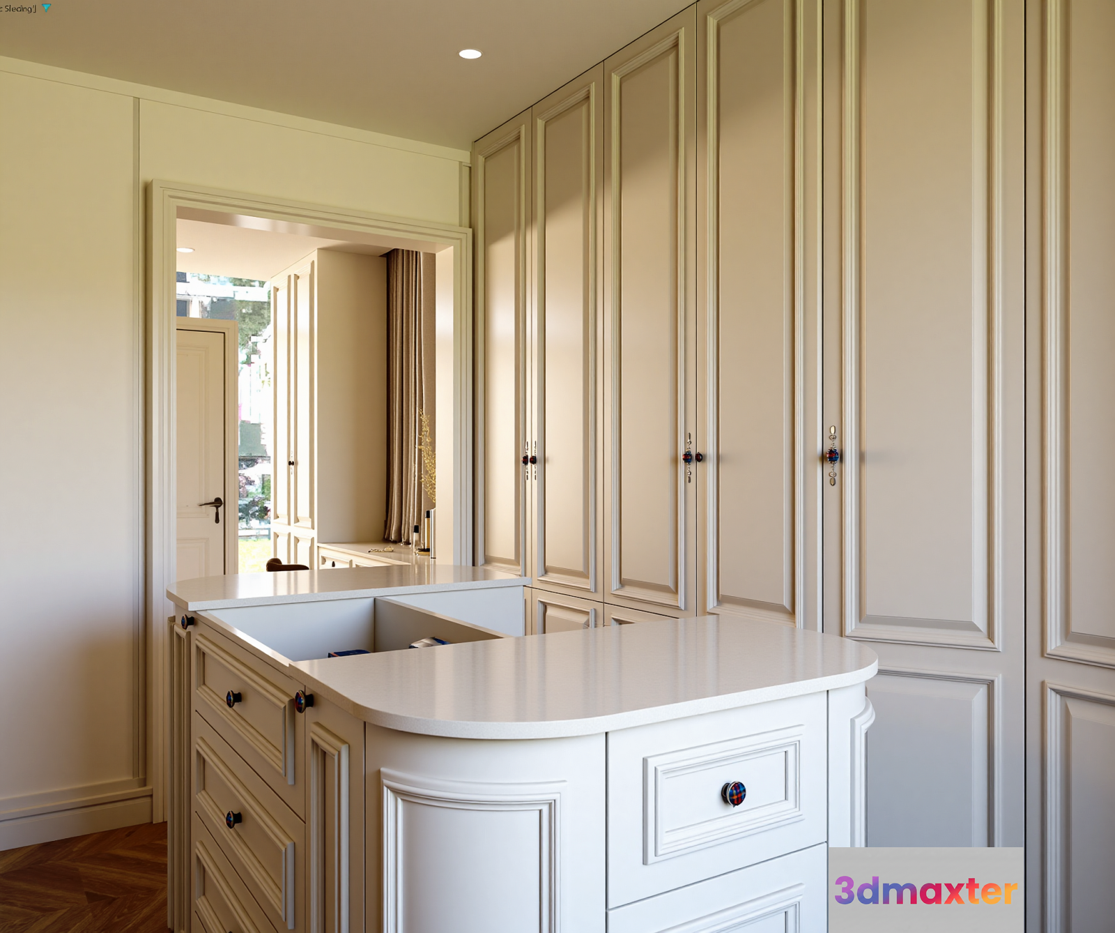 A White Closet 3D Model - 12564 - VRAY Render