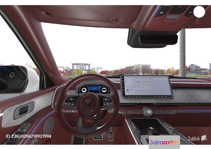 Modern Car Interior 3D Model - 3353 - VRAY Render