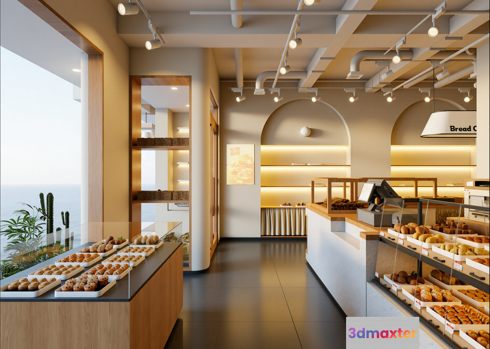 Modern Bakery Shop 3D Model - 6998 - VRAY Render