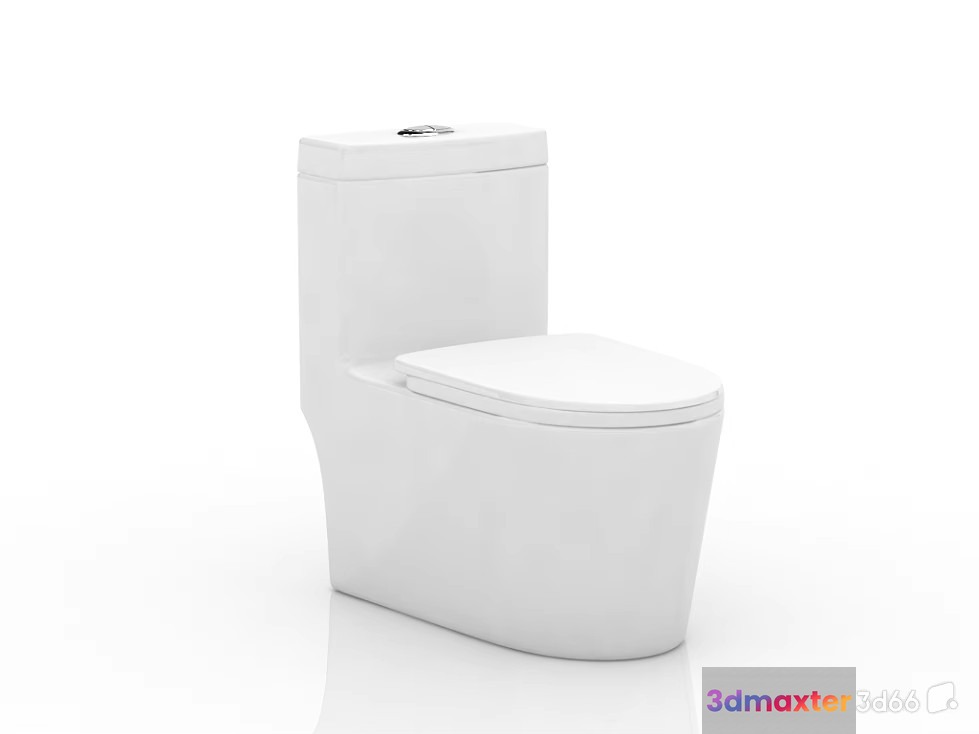 A White Toilet 3D Model - 18502 - VRAY Render