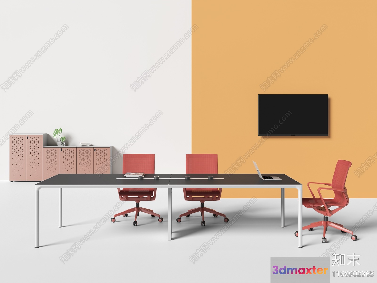 Modern Office Furniture 3D Model - 20400 - VRAY Render
