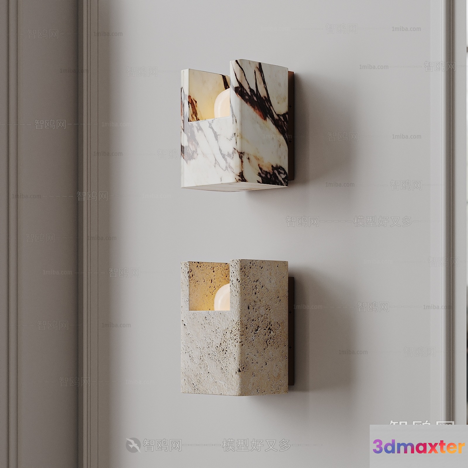 Modern Marble Light Fixtures 3D Model - 17987 - VRAY Render