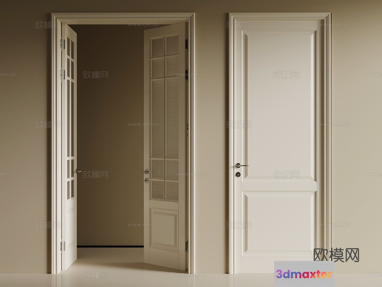 White Doors 3D Model - 11111 - VRAY Render