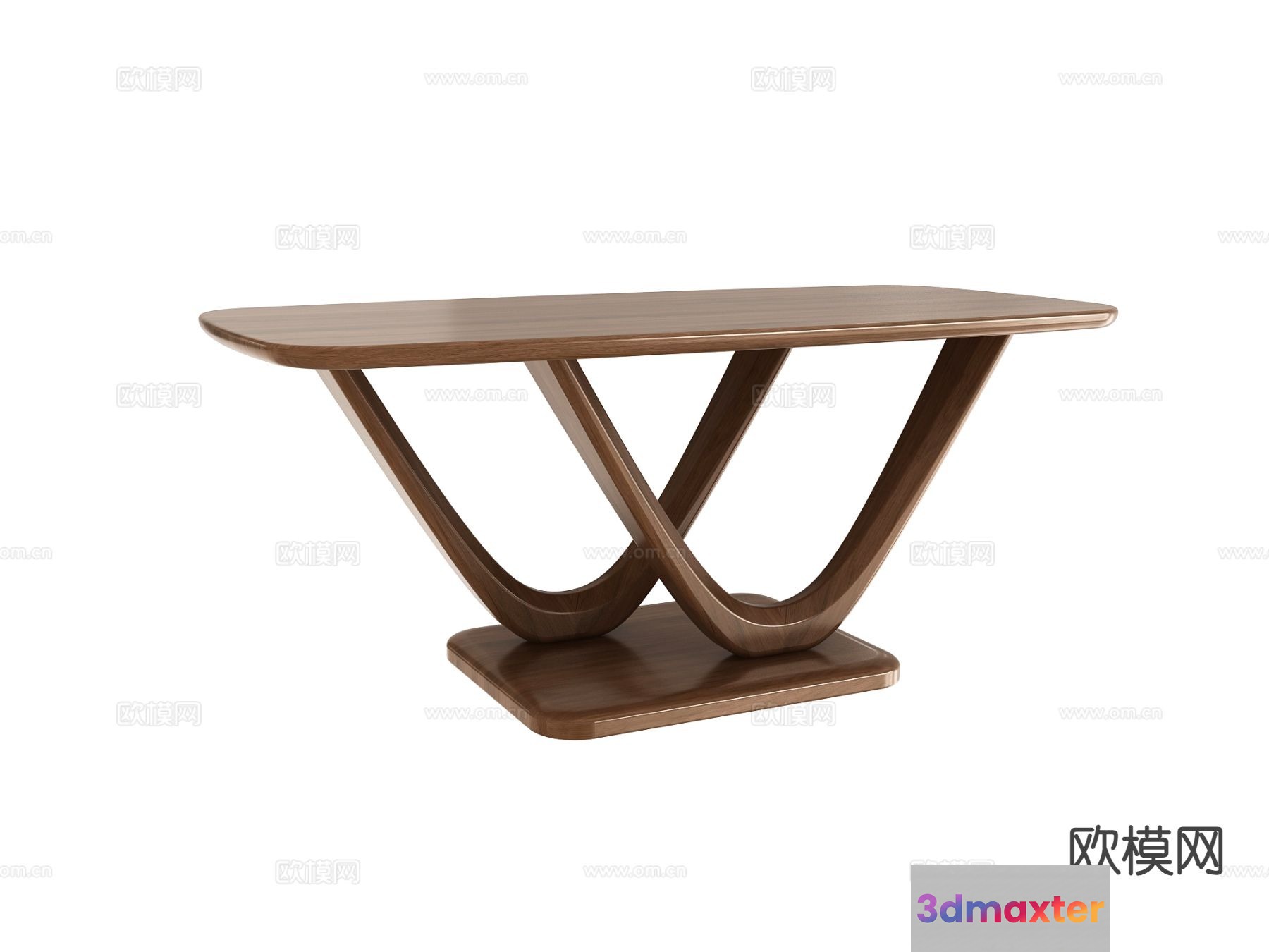 A Wooden Table 3D Model - 9811 - VRAY Render