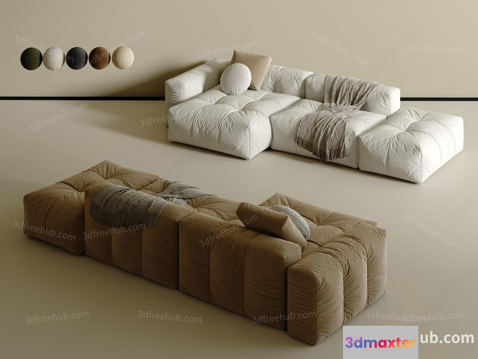 Modern Living Room 3D Model - 22203 - VRAY Render
