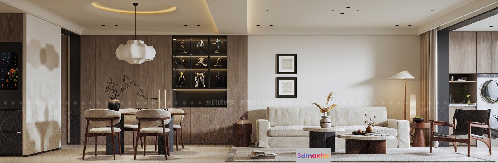 Modern Living Room 3D Model - 14082 - VRAY Render
