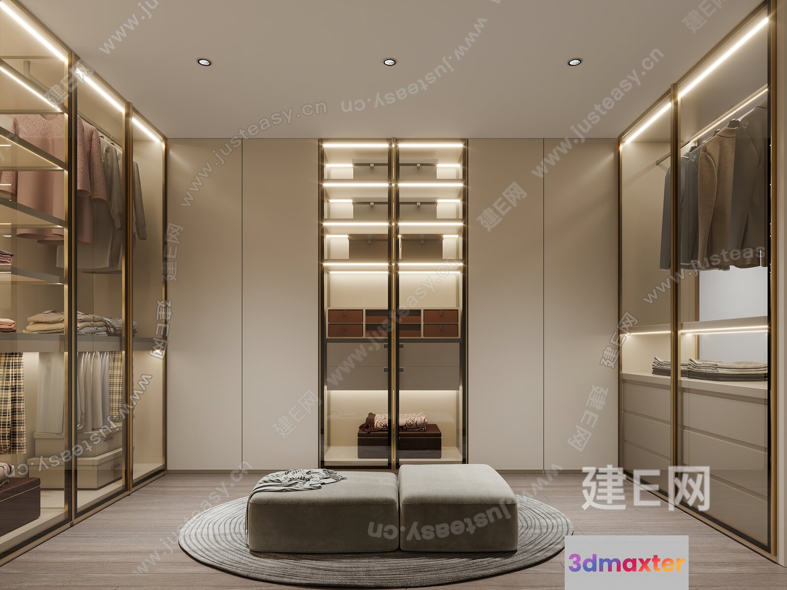 A Walk-In Closet 3D Model - 10554 - VRAY Render