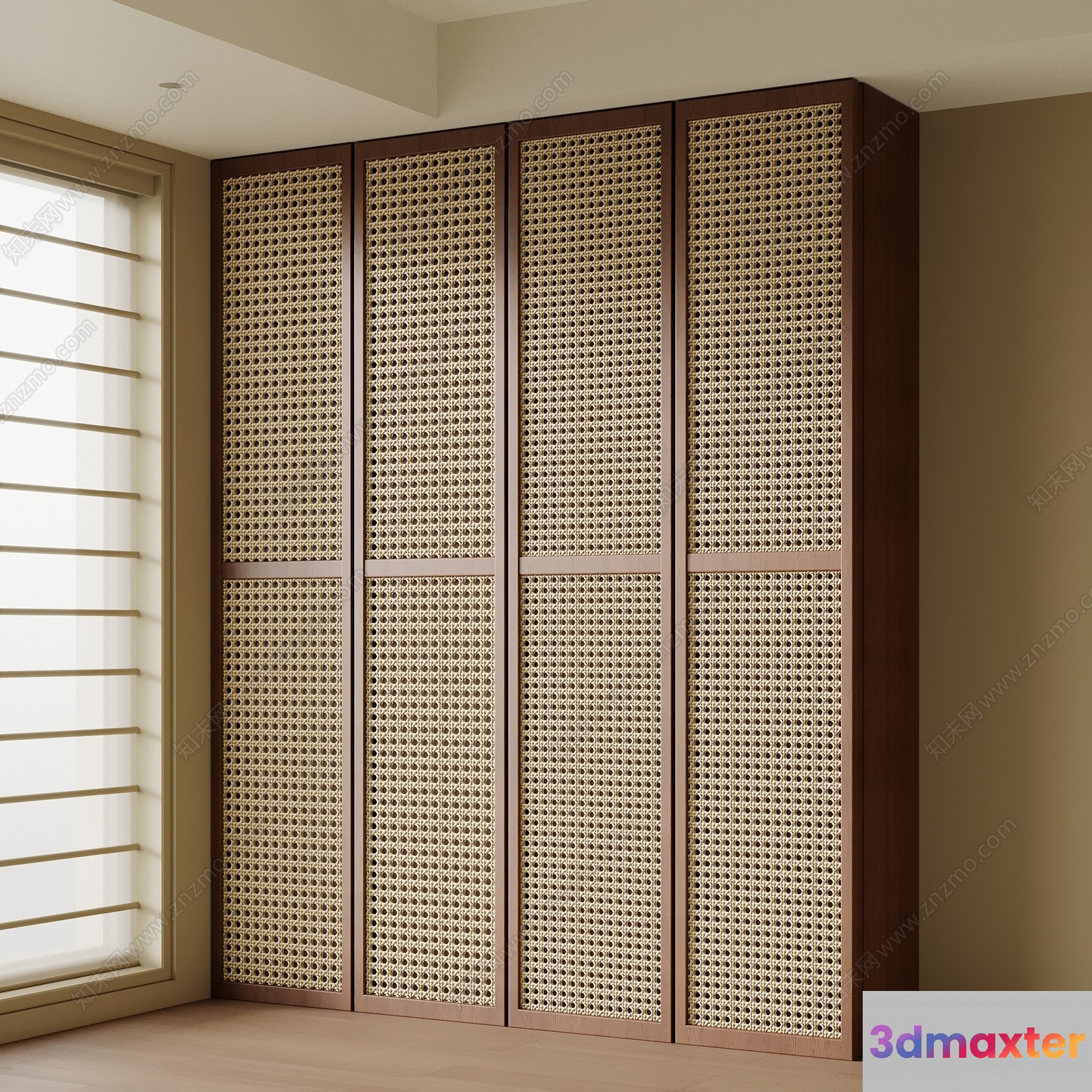 Modern Brown Cabinet 3D Model - 15243 - VRAY Render