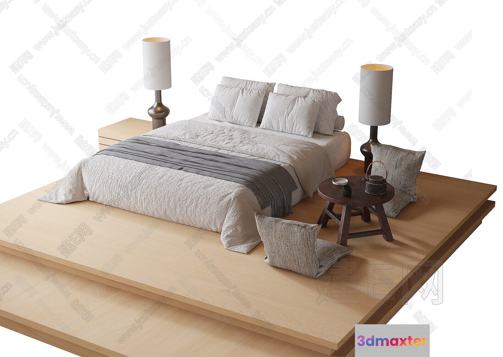 Cozy Modern Bedroom 3D Model - 22123 - VRAY Render