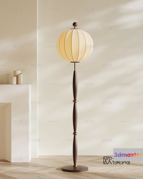 A Floor Lamp With A Unique Design 3D Model - 6764 - VRAY Render