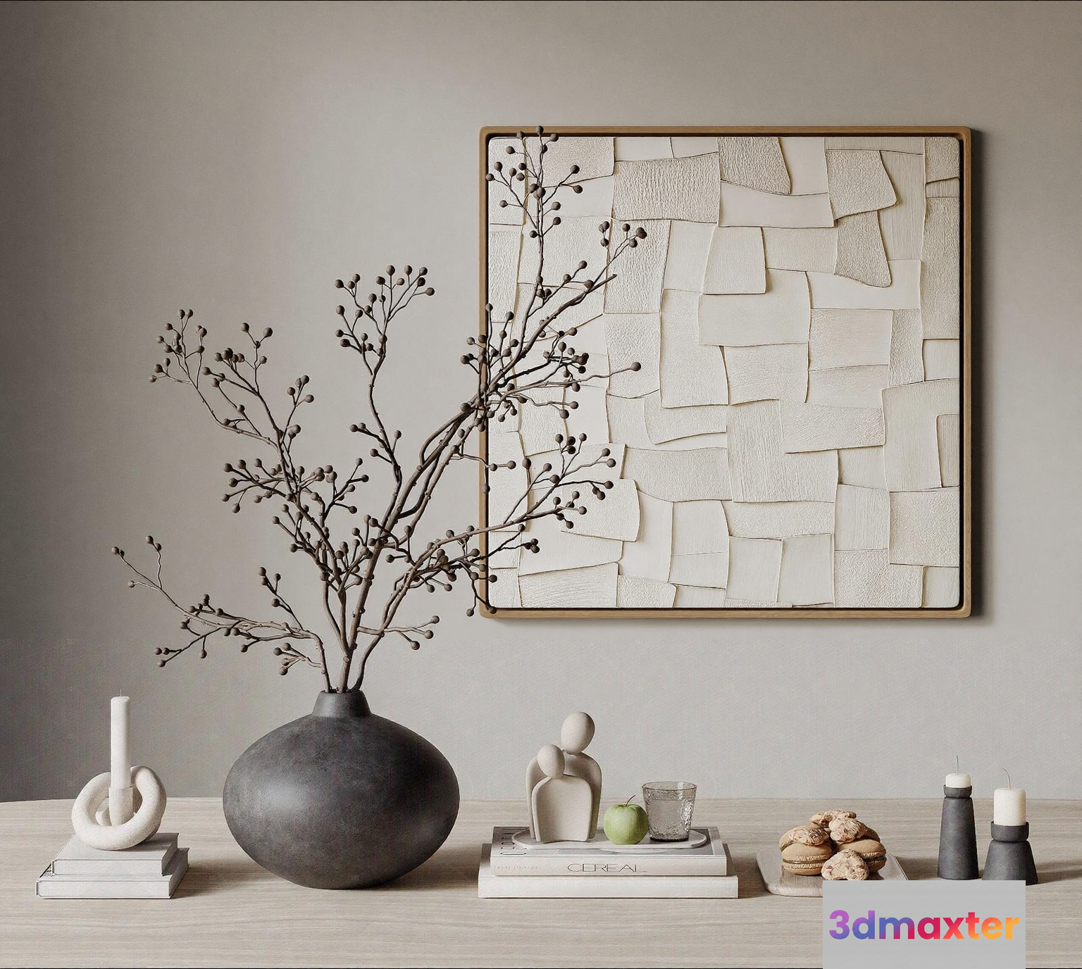 Modern Minimalist Decor 3D Model - 432 - VRAY Render