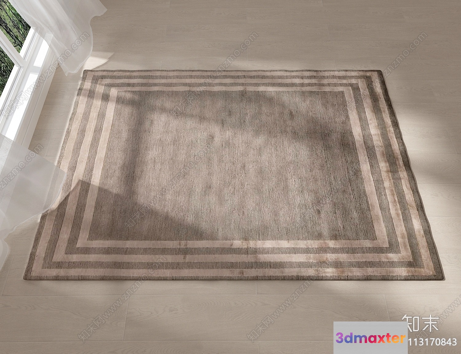 A Beige Rug 3D Model - 4672 - VRAY Render