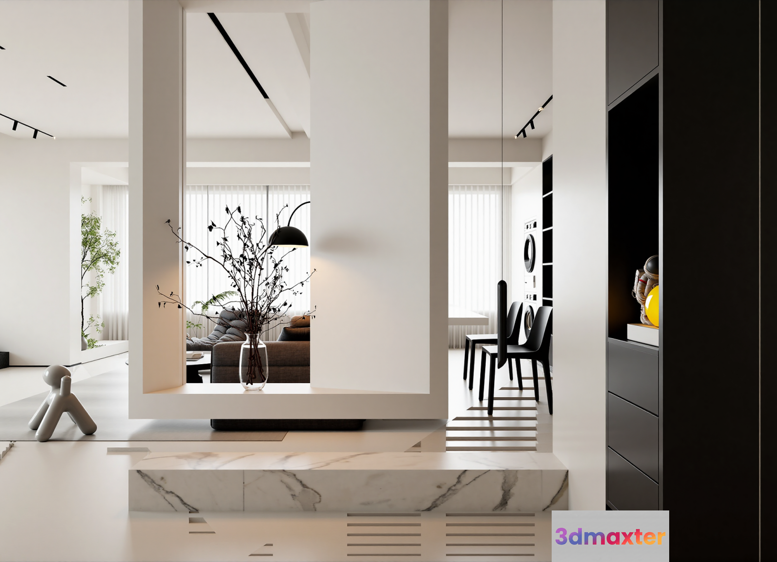 Modern Minimalist Interior 3D Model - 7194 - VRAY Render