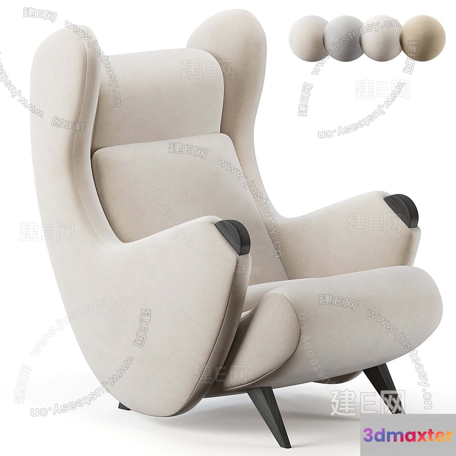 Modern White Chair 3D Model - 22717 - VRAY Render